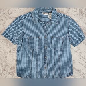 Vintage Womens Faded Glory Denim Button Down